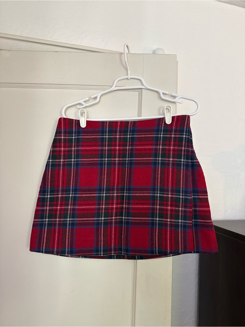 Vineyard Vines Red Plaid A-Line Mini Skirt